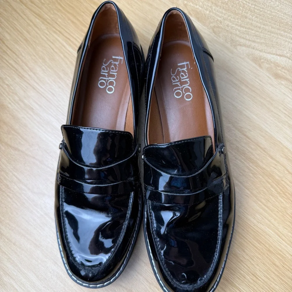 Franco Sarto Womens Cassandra Loafers 7.5 Dark Acedemia School Girl Grunge Goth